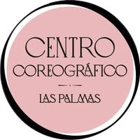 El logotipo del Centro Coreográfico Las Palmas es un círculo rosa con texto negro.