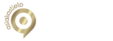 Kultainen ”socialsieto”-logo ja pyöreä puhekuplakuvake valkoisella taustalla