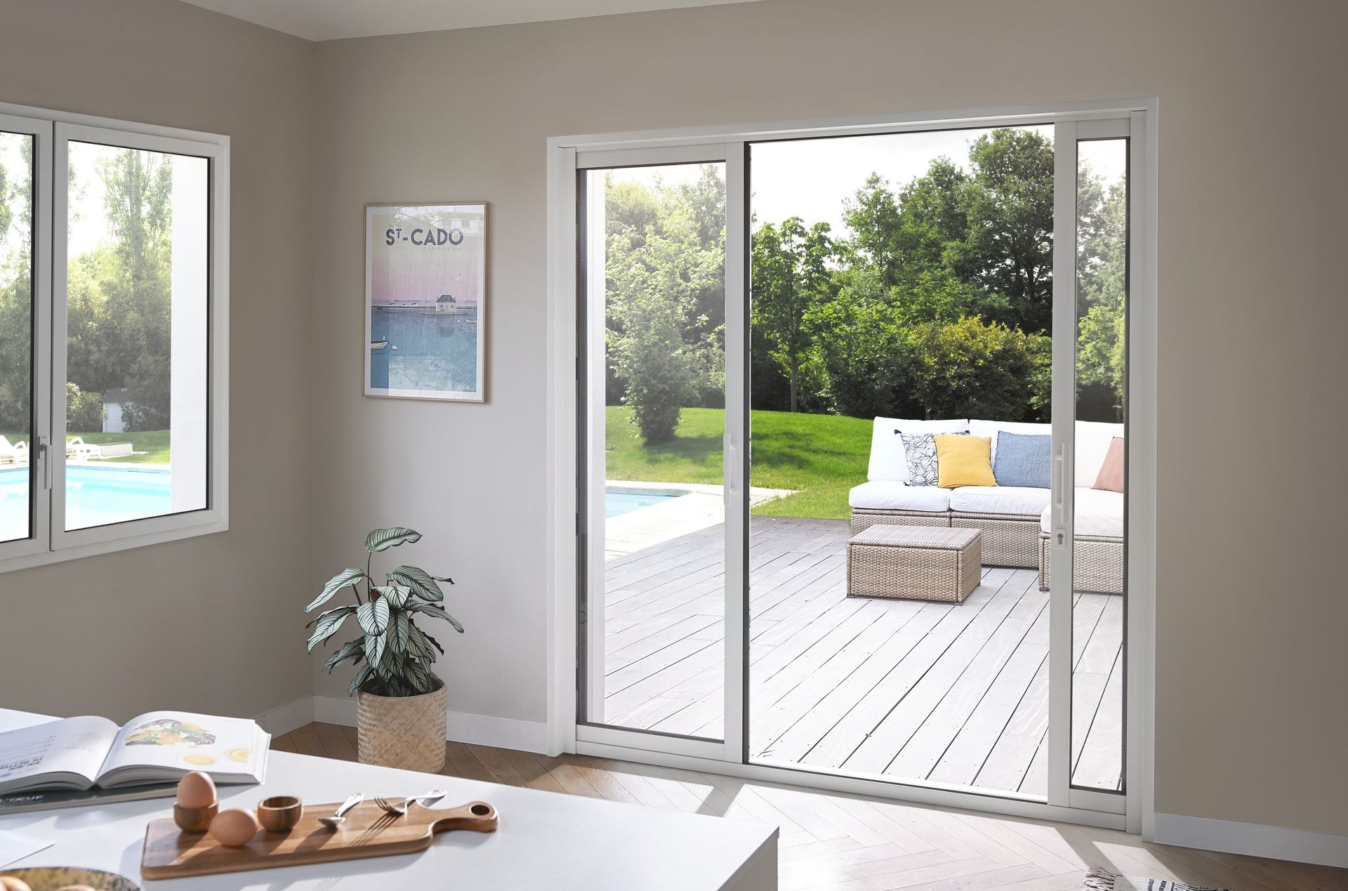 Baie vitrée alu moderne