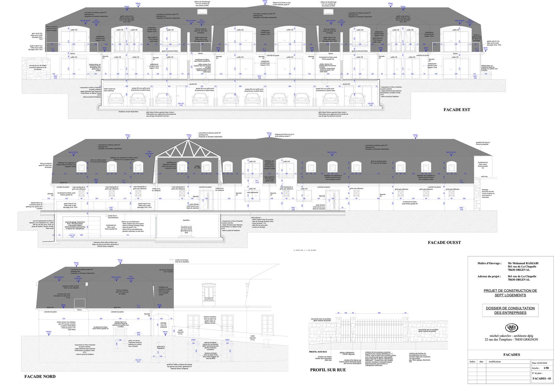 Plan de logements à Orgeval.