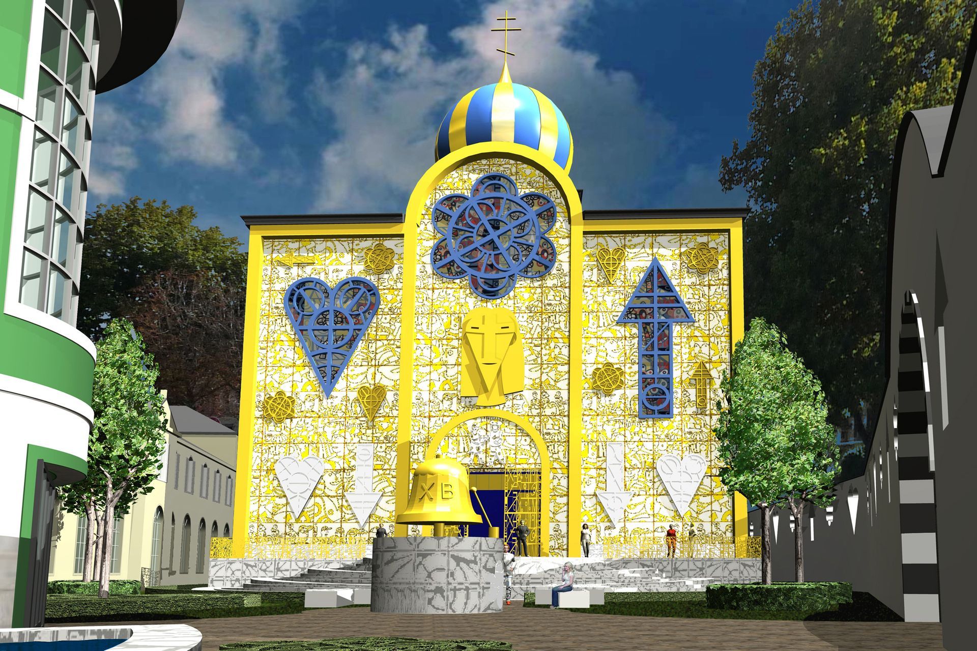 Concept design d'une église.