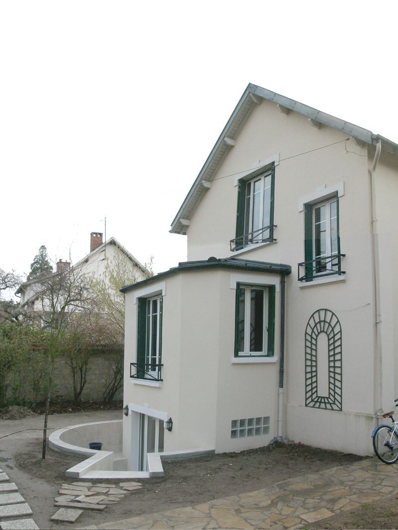 Création de l'extension terminée avec accès vers un sous-sol.