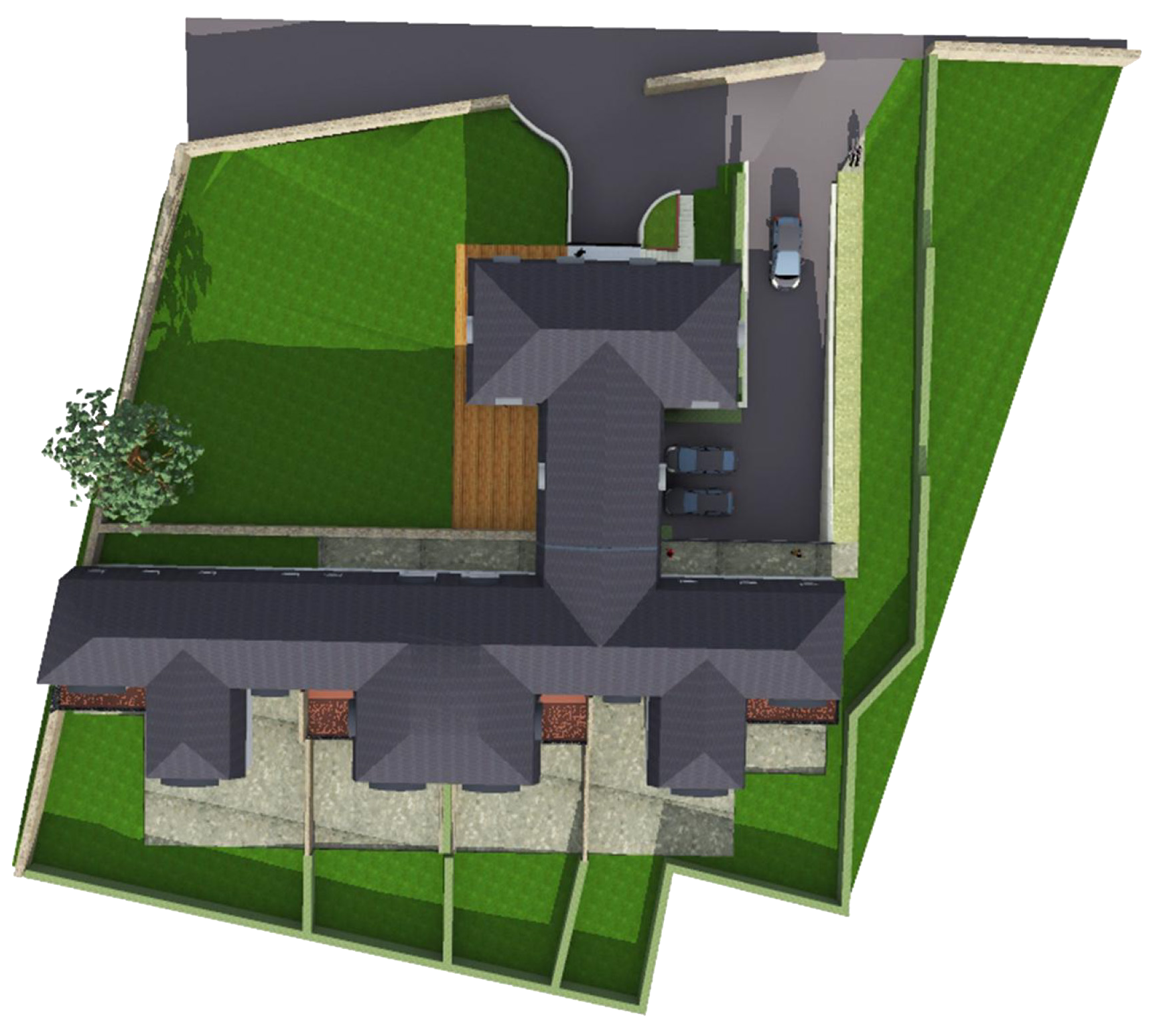 Modélisation en 3D de plusieurs logements.
