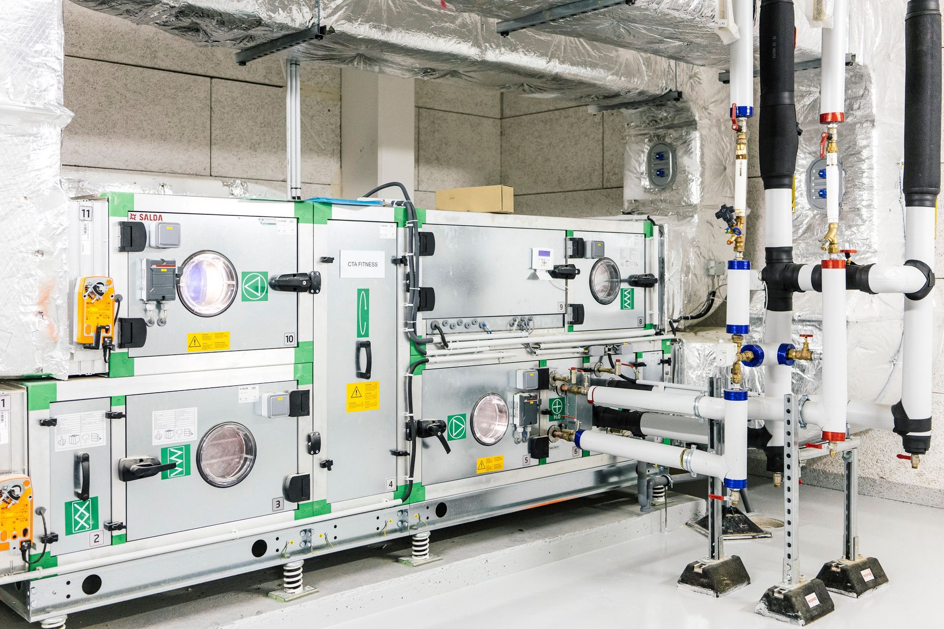Ensemble de machines du système de génie climatique d'un hôtel