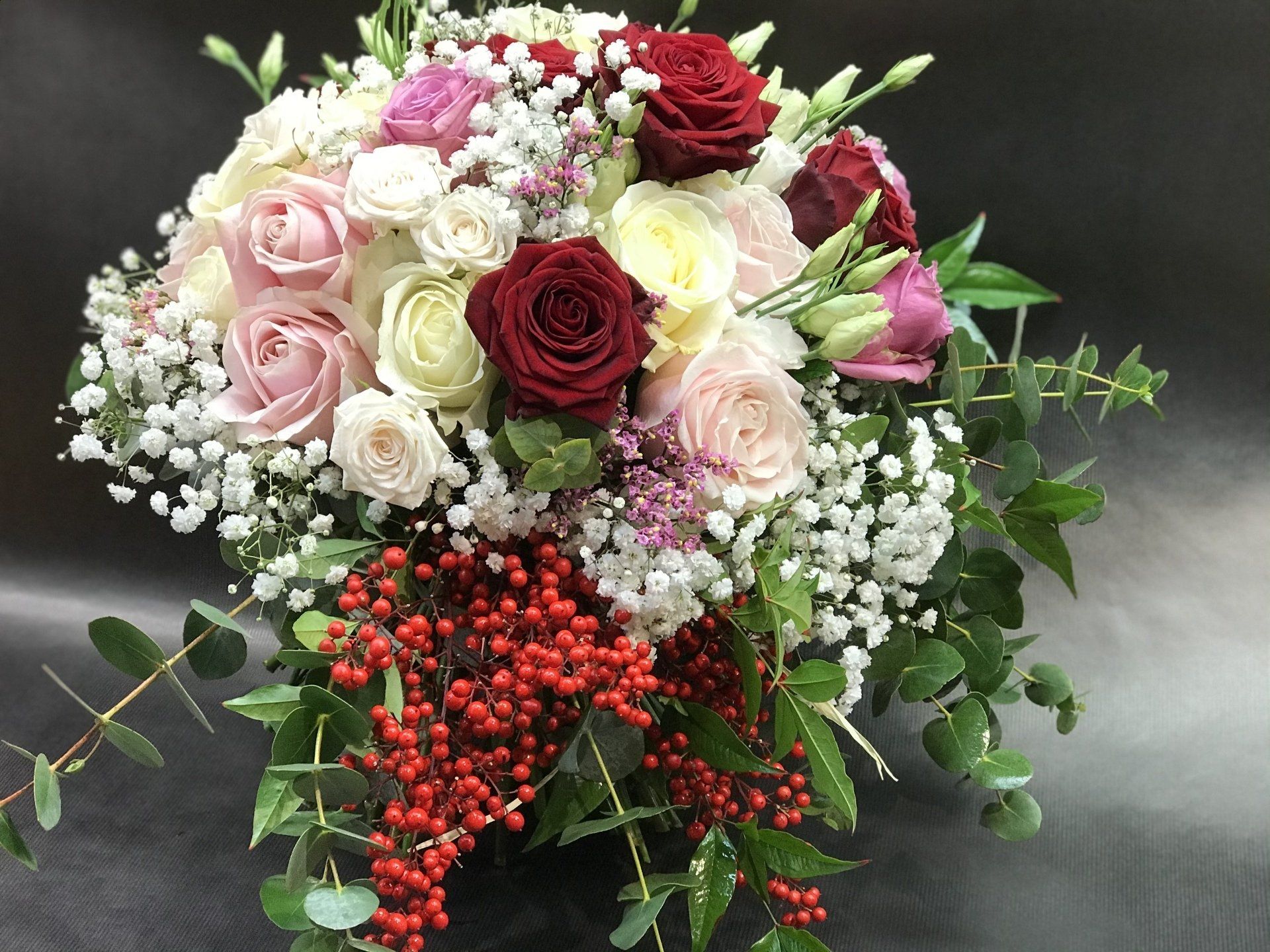 composition de roses