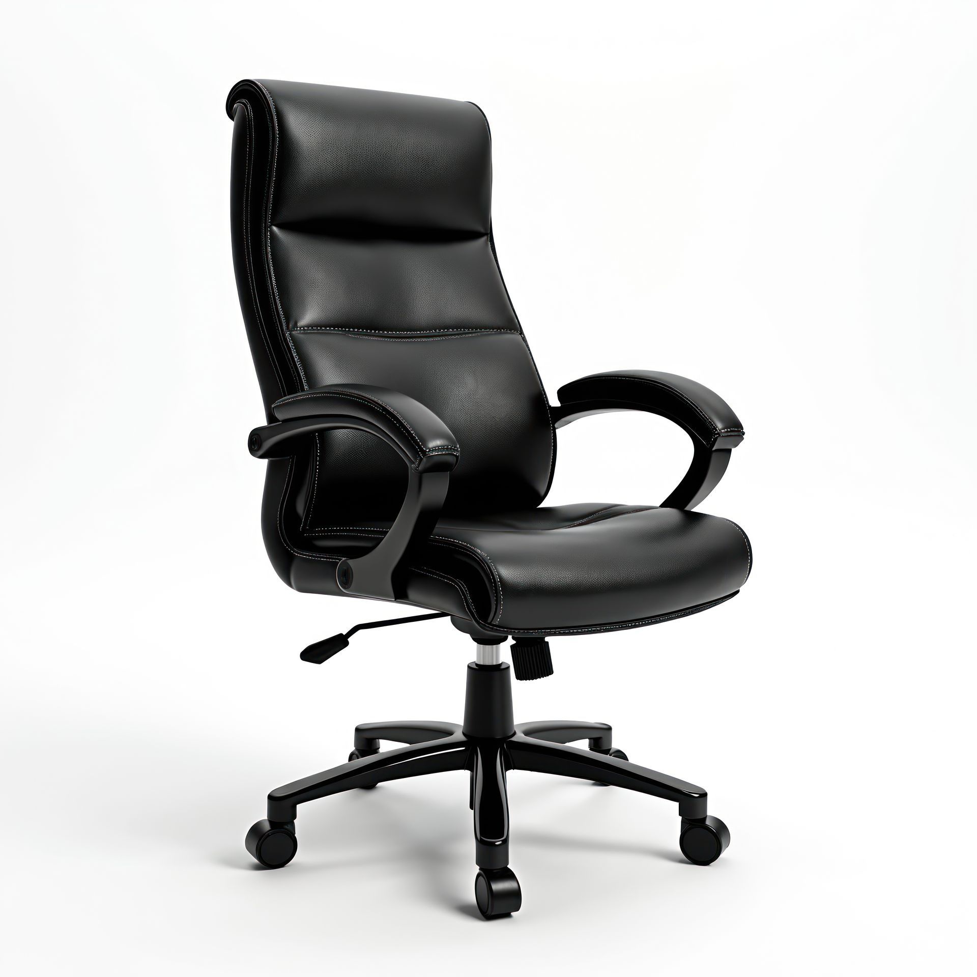 Fauteuil de bureau noir muni d'accoudoirs