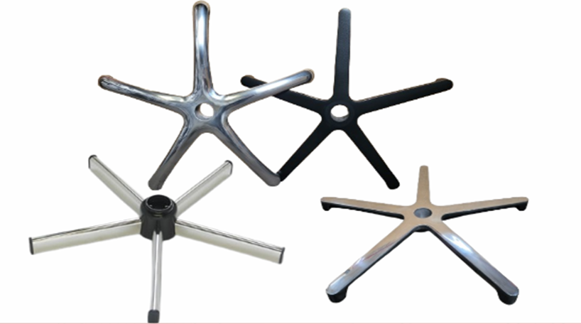 Pieds 5 branches métal