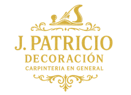 Un logotipo para j. patricio decoracion carpinteria en general