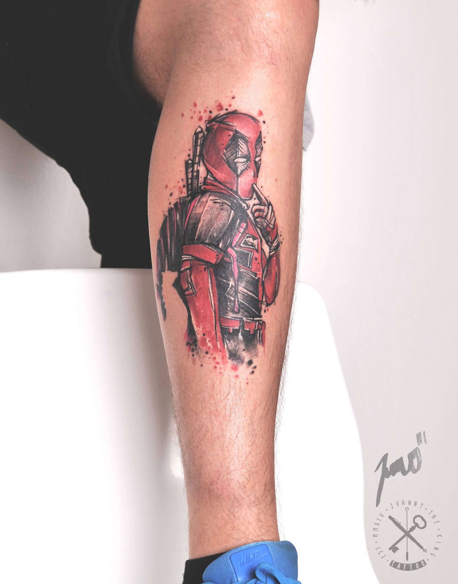 Tattoo Aquarelltechnik Deadpool