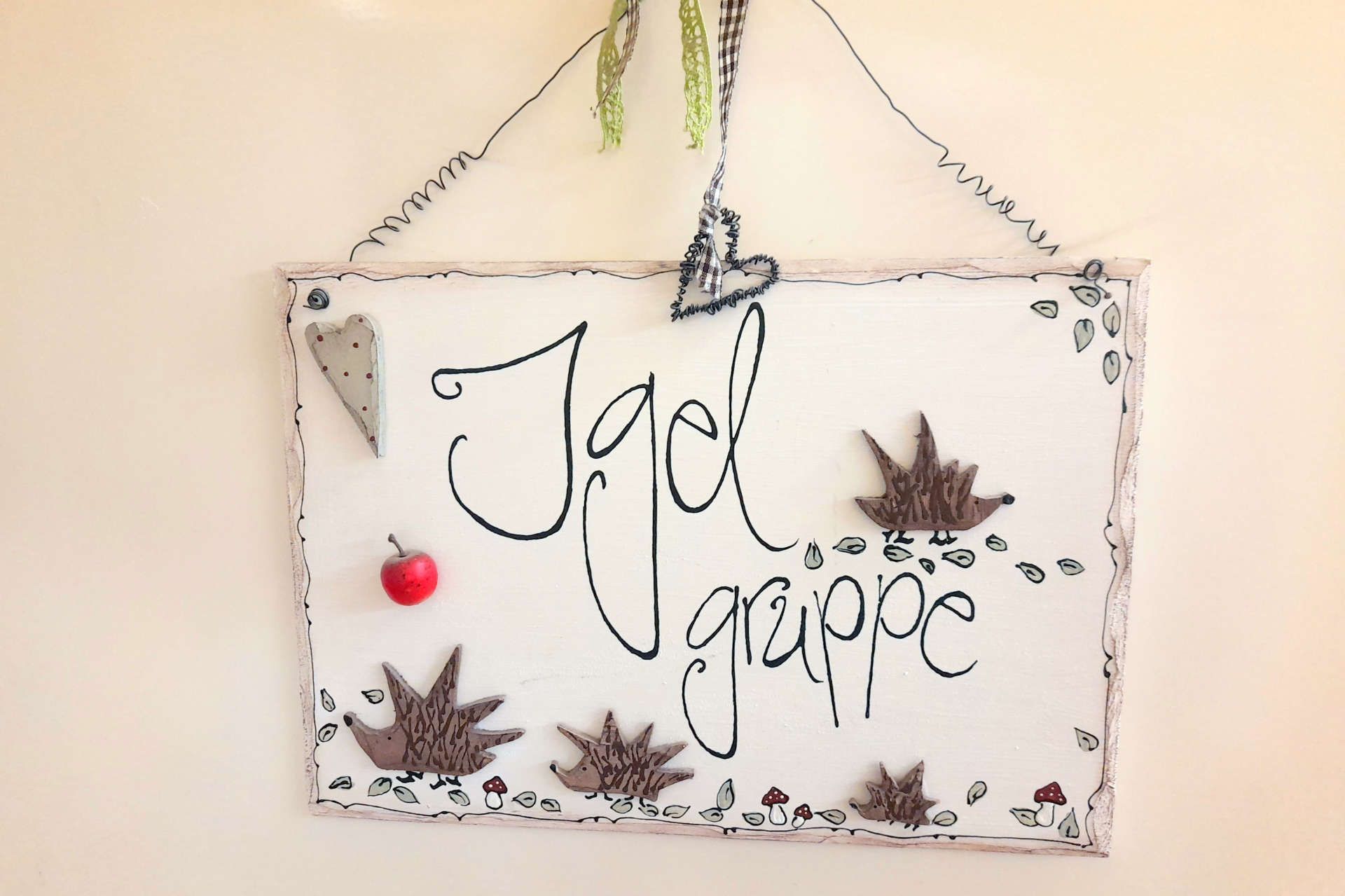 Schild der Igelgruppe (Gruppe 2) in der Kita St. Elisabeth