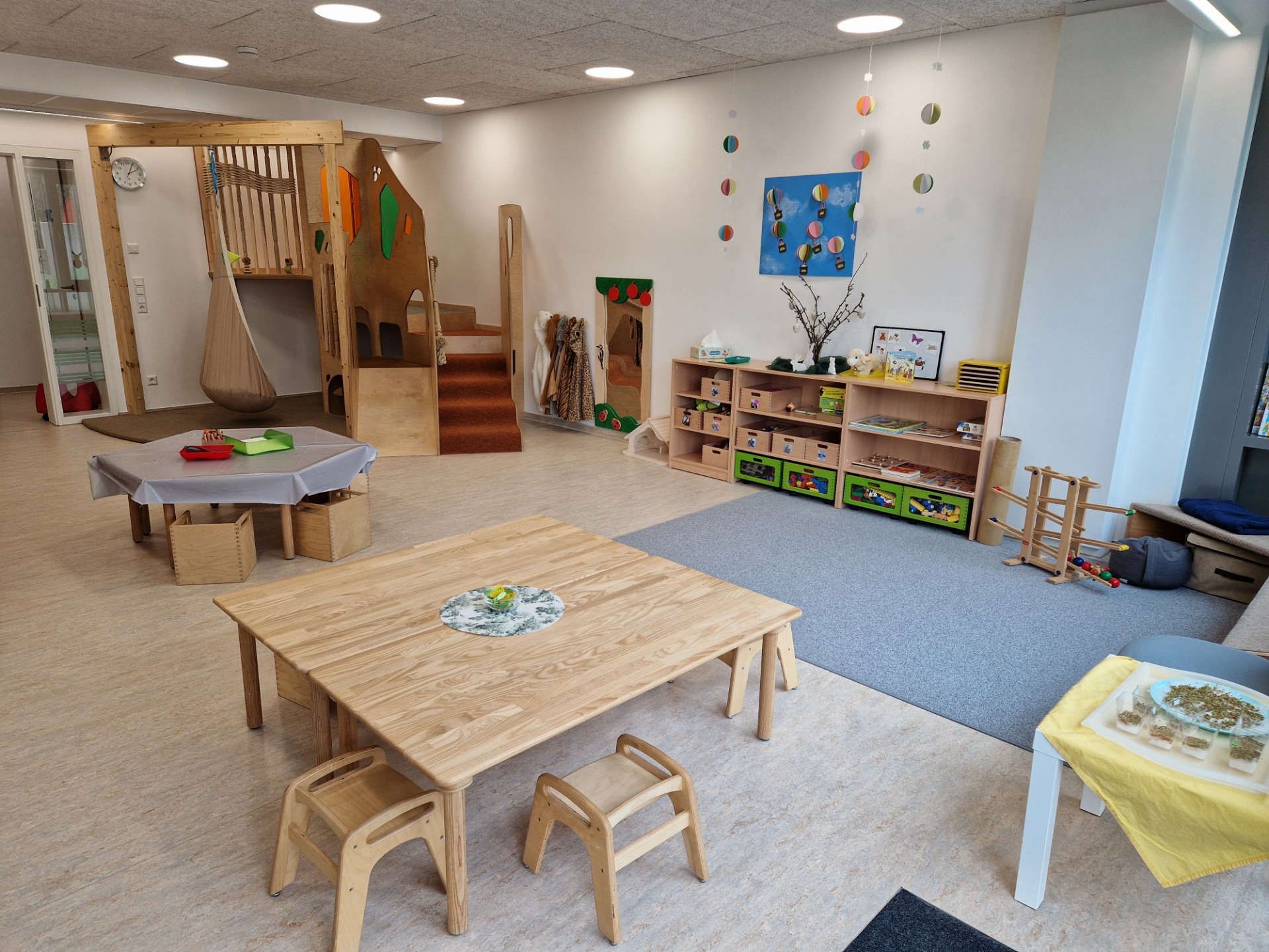 Gruppenraum der grünen Gruppe in der Krippe St. Franziskus