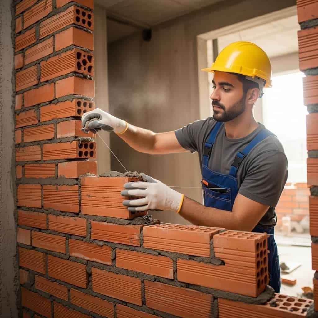 Dos hombres llevan un sofá a una casa.