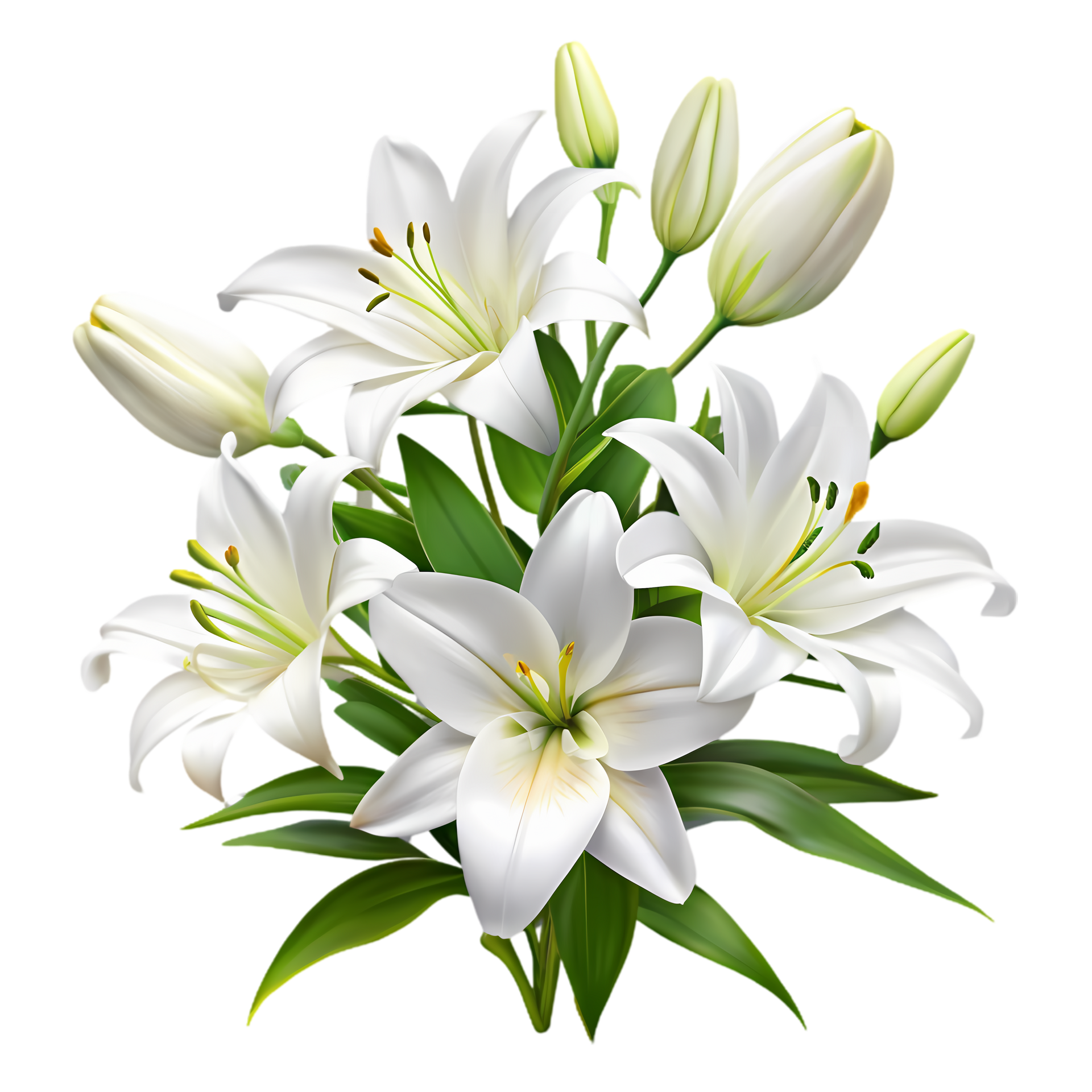 Des lys blancs.