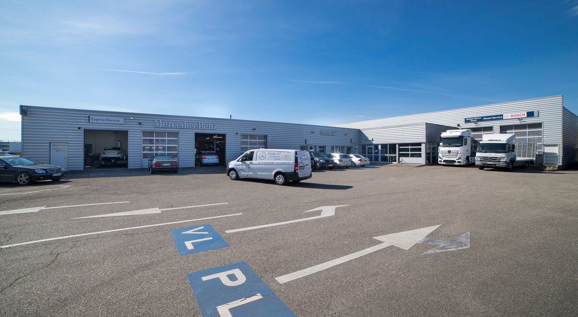 Vue générale du garage Étoile 67 à Sélestat.