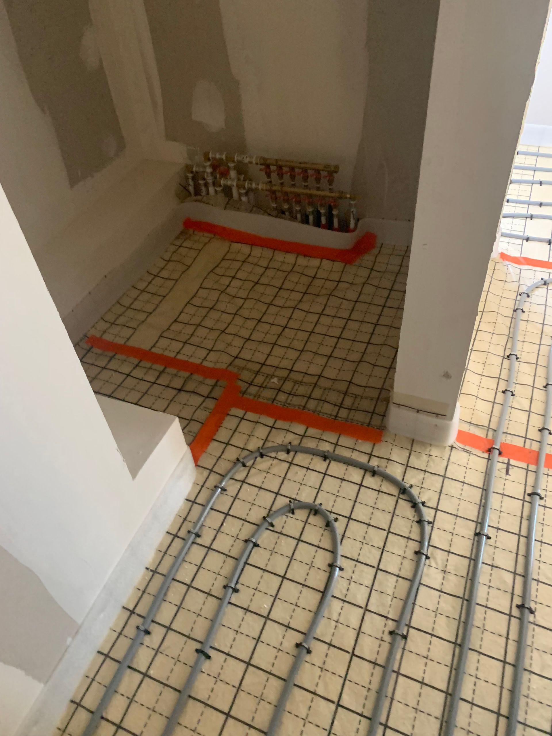 Pose de plancher chauffant