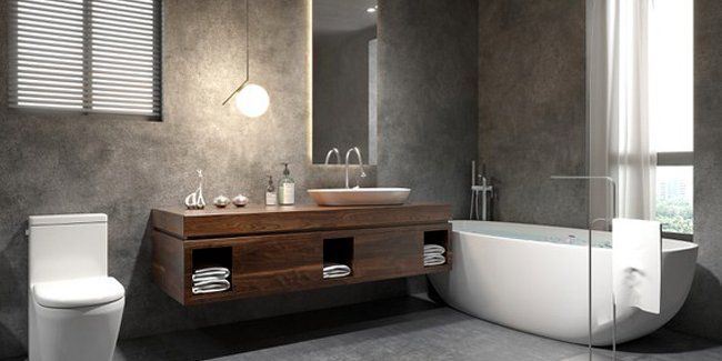 Pose de meuble de salle de bain et de miroirs