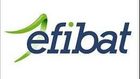 Un logotipo azul y verde para una empresa llamada eflibat.