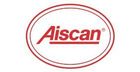 El logotipo de aiscan es rojo y blanco en un círculo sobre un fondo blanco.