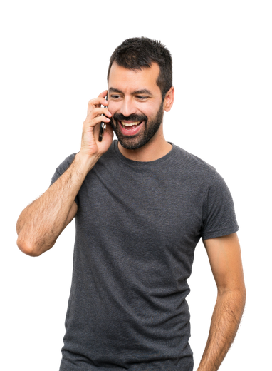 Un homme en train de téléphoner