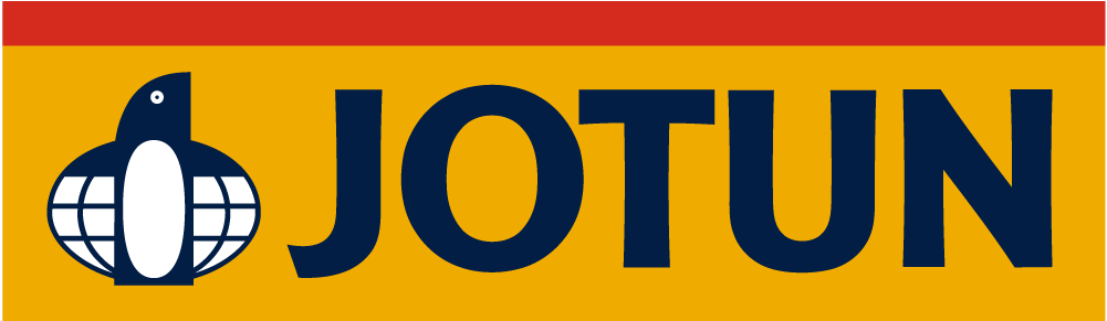 Un cartel amarillo y rojo con la palabra jotun.