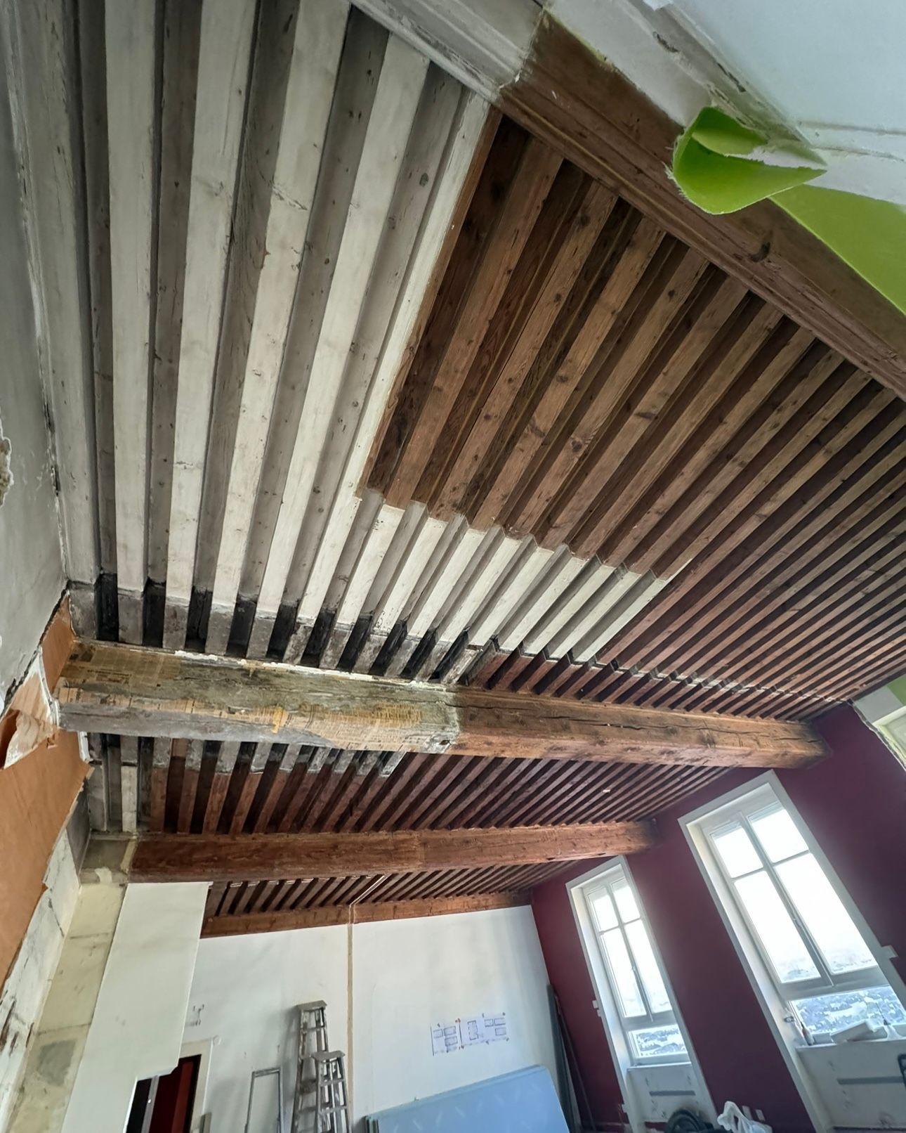 sablage plafond a la française