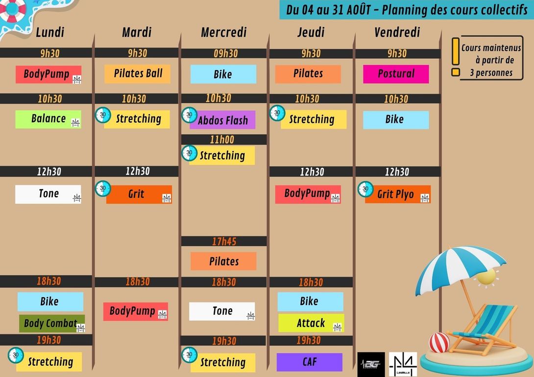 PLANNING COURS COLLECTIFS