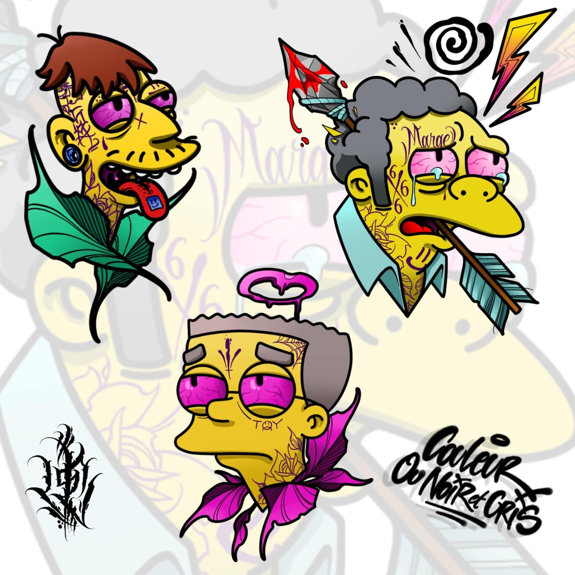 custom tattoo flash paris