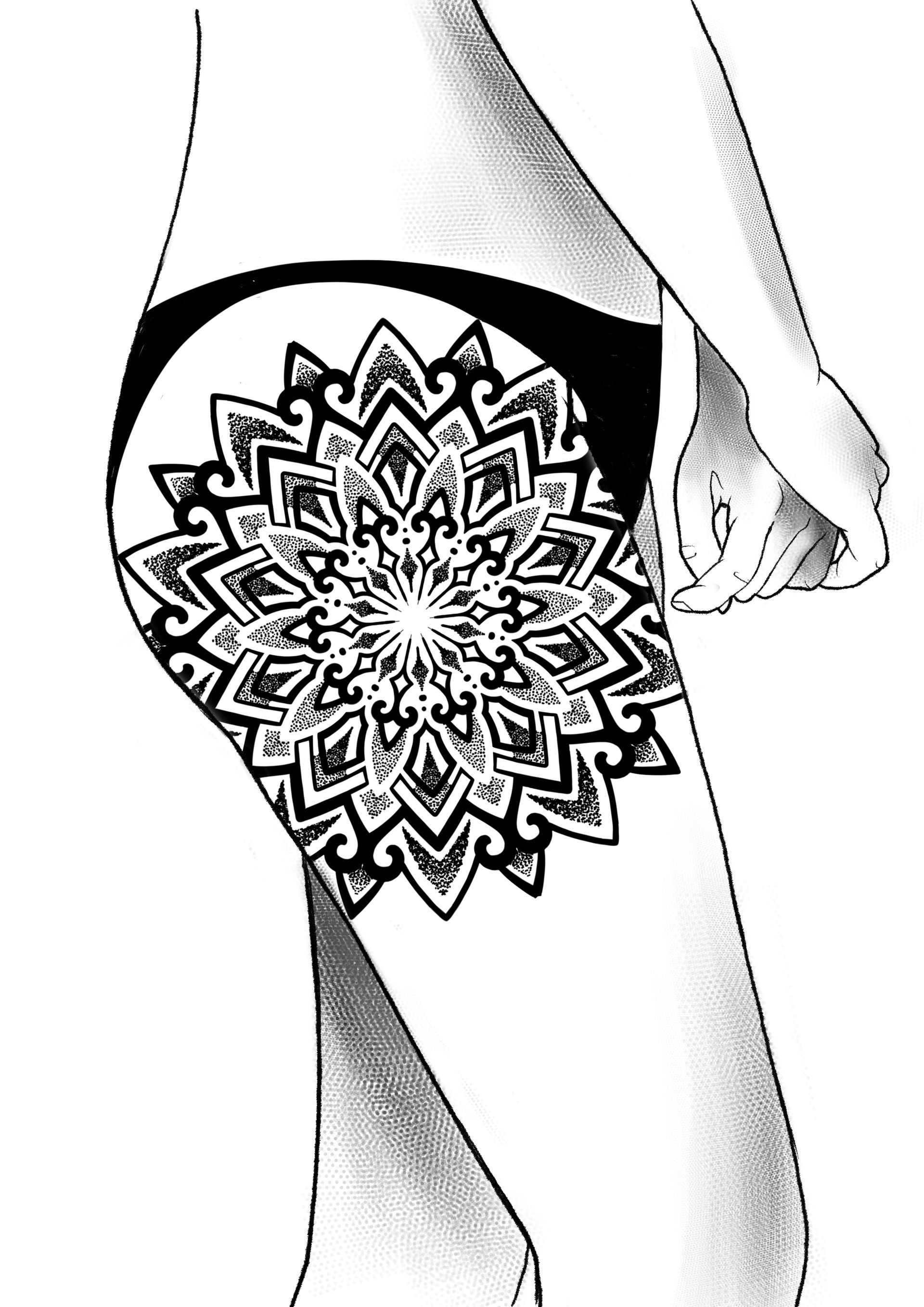 mandala tattoo flash