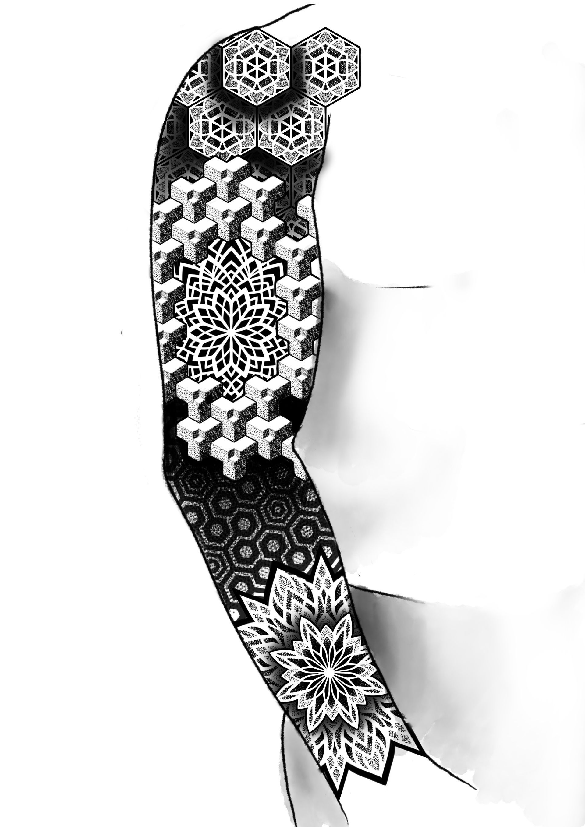 geometric tattoo flash