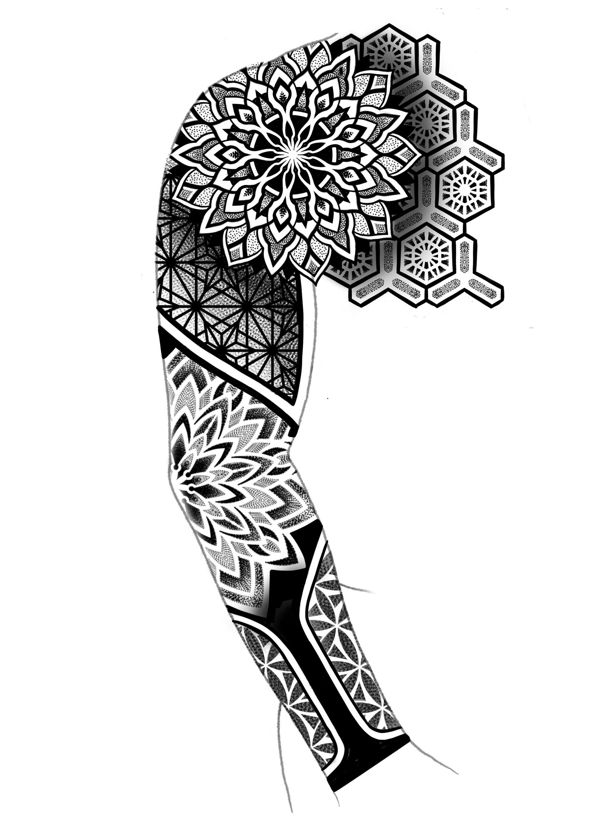 flash tattoo geometric