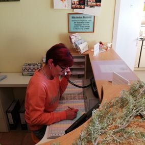 Empfang der Praxis für Physiotherapie Anika Bergholz