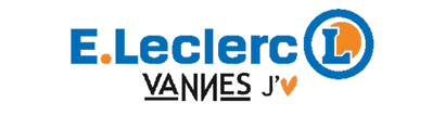 Logo E.Leclerc Vannes avec un cœur.