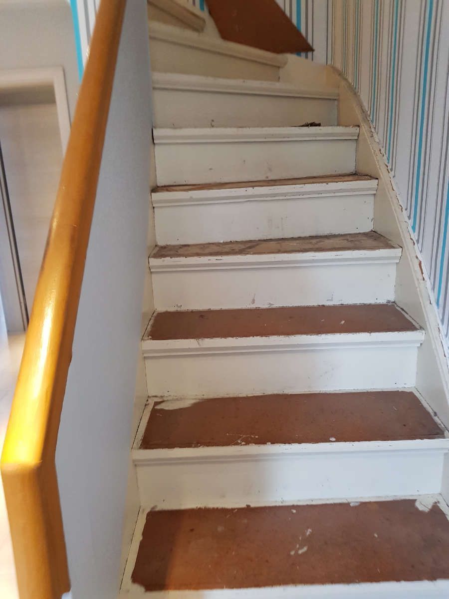 Treppenrenovierung vorher - nachher