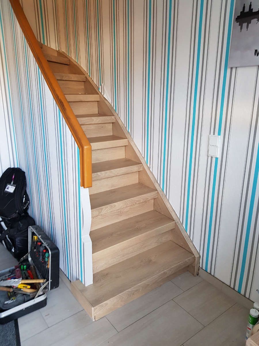 Treppenrenovierung vorher - nachher