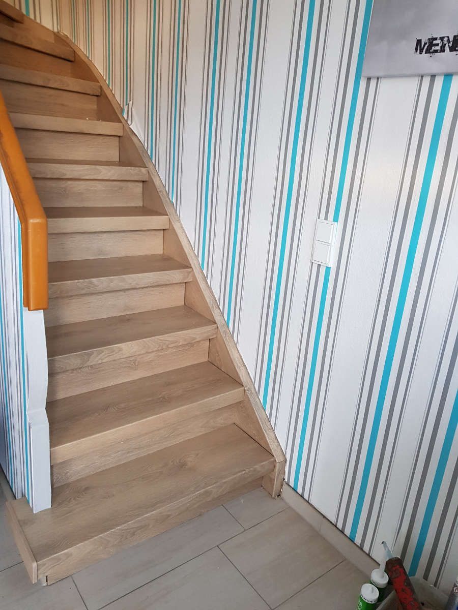 Treppenrenovierung vorher - nachher