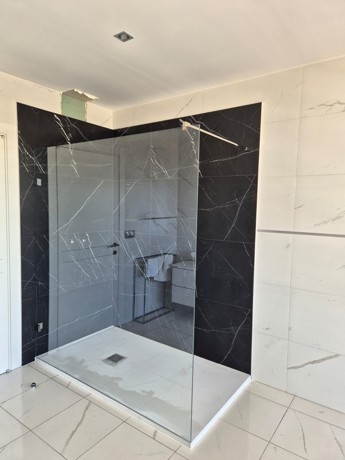 Création d'une paroi de douche