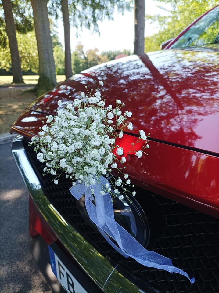 Composition florale pour voiture