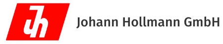 Logo der Johann Hollmann GmbH, rotes Logo und Firmenname.