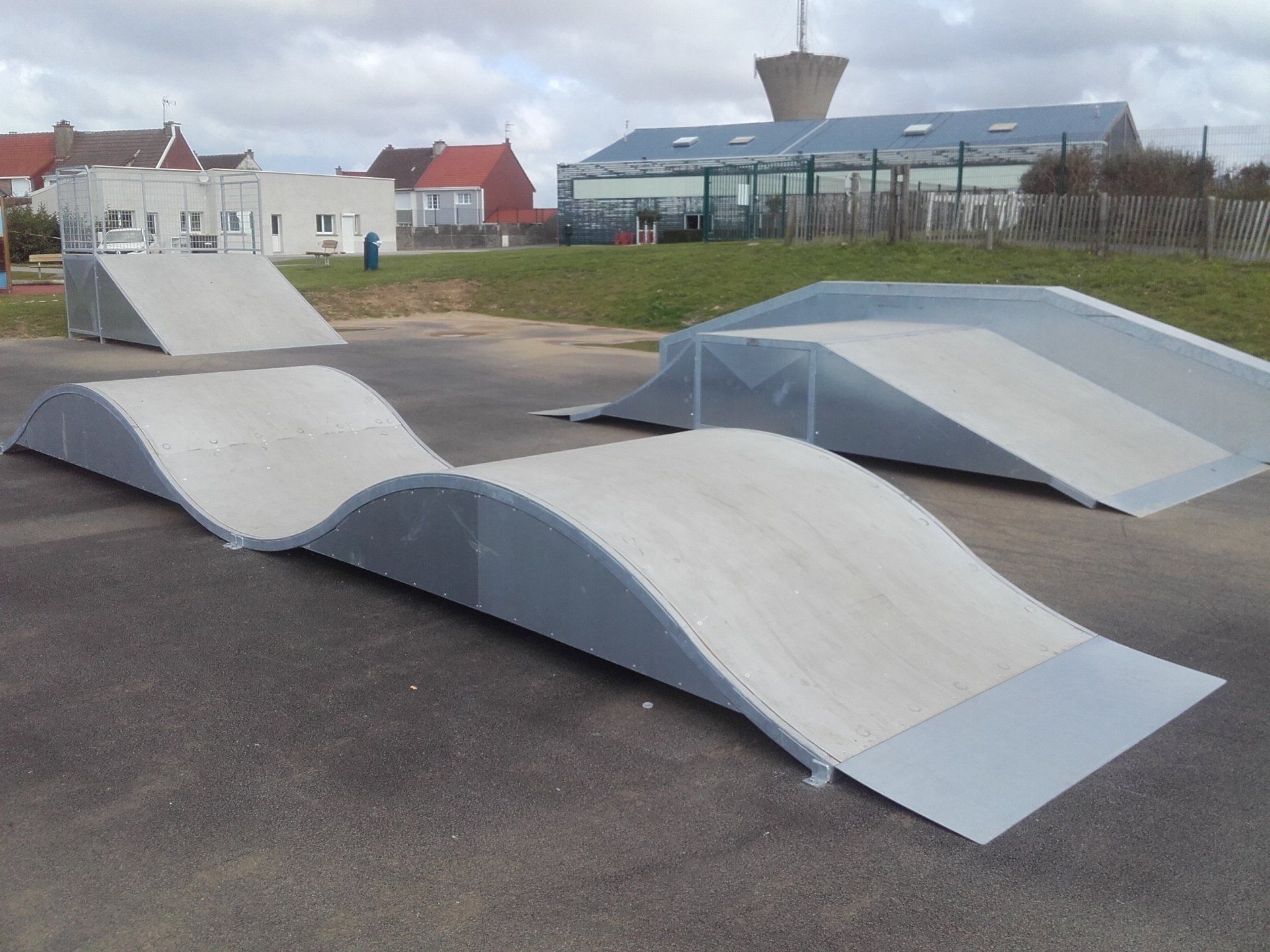 Rampe dans un skatepark