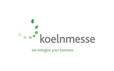 Es ist ein Logo für ein Unternehmen namens Koelnmesse.