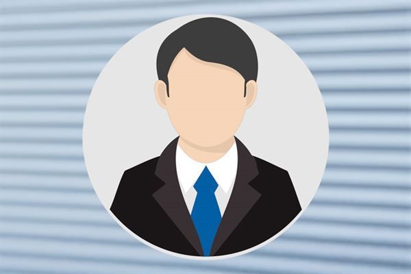 Ein Symbol eines Mannes in Anzug und Krawatte