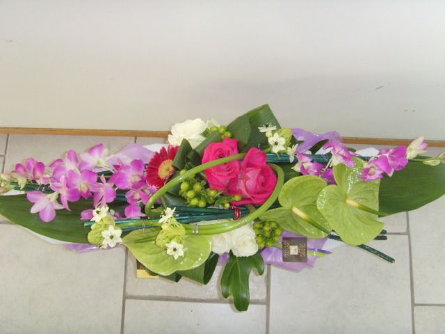 Composition florale complexe multicolore