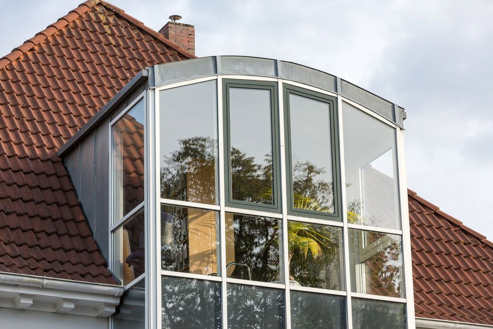 Baie vitrée de véranda à l'étage