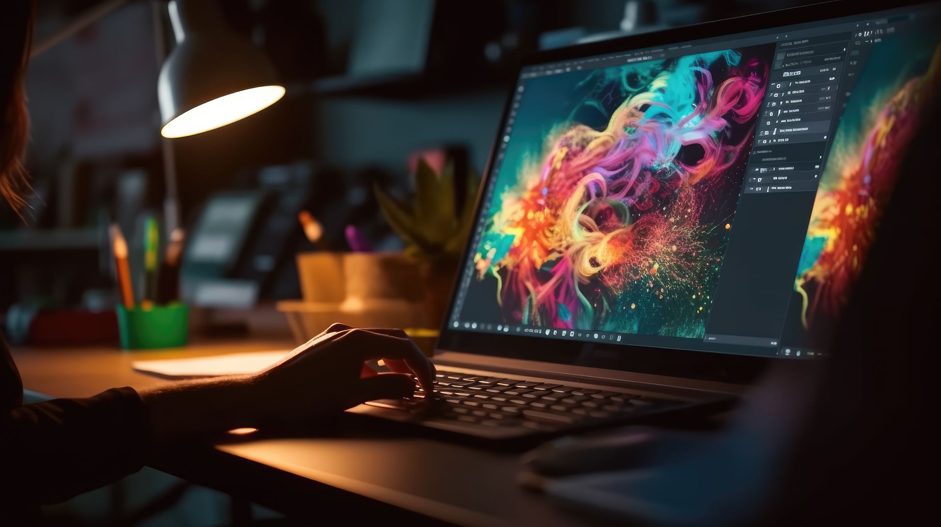 Eine Gruppe von Leuten sitzt an einem Tisch und schreibt in Notizbücher.