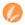 Icono circular naranja con un símbolo de llama o hoja blanca en su interior.