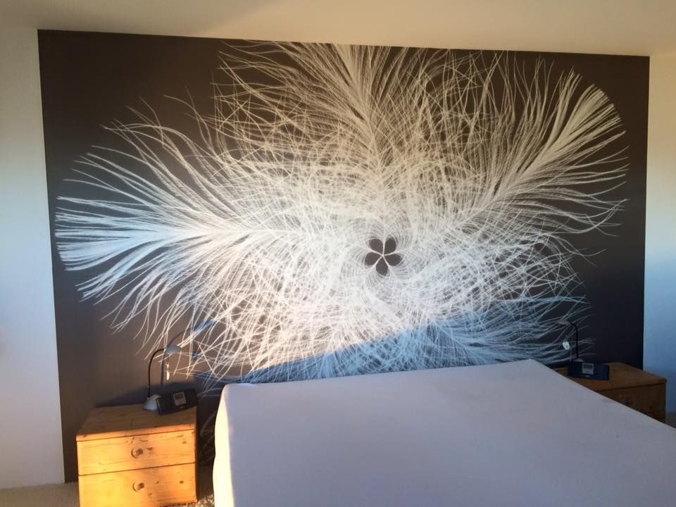 Tapete Bett- Maler Muhen - Muhen