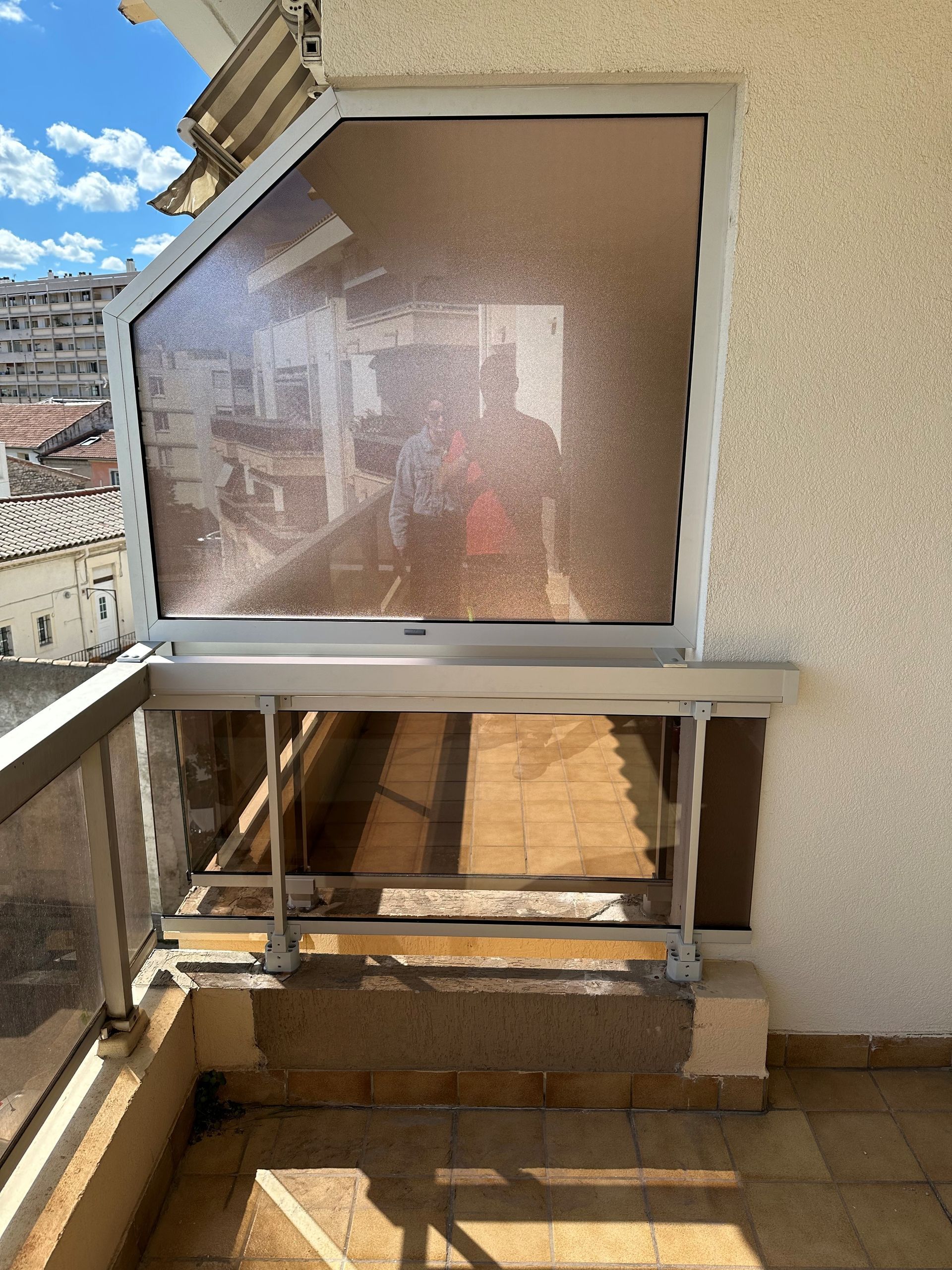 Garde corps de balcon vitré