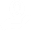 Icon offene Handfläche und Person