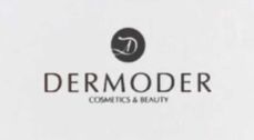 El logotipo de Dermoder Cosmetics and Beauty está sobre un fondo blanco.