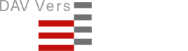 Ein Logo für Dav Vers mit roten und grauen Streifen